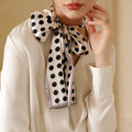 Women's Polka Dot Silk Scarf Spring Stylish Neck Scarf
