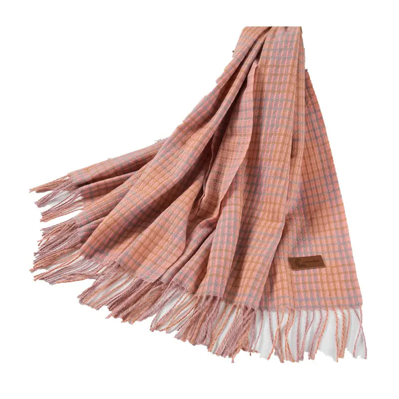 Women Plaid Long Scarf Autumn Winter Korean Style