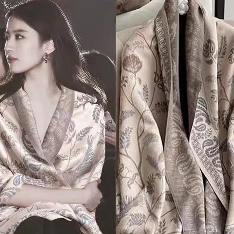 Women's Korean Style Imitation Cashmere Shawl Scarf Autumn Winter Warm Neck Wrap
