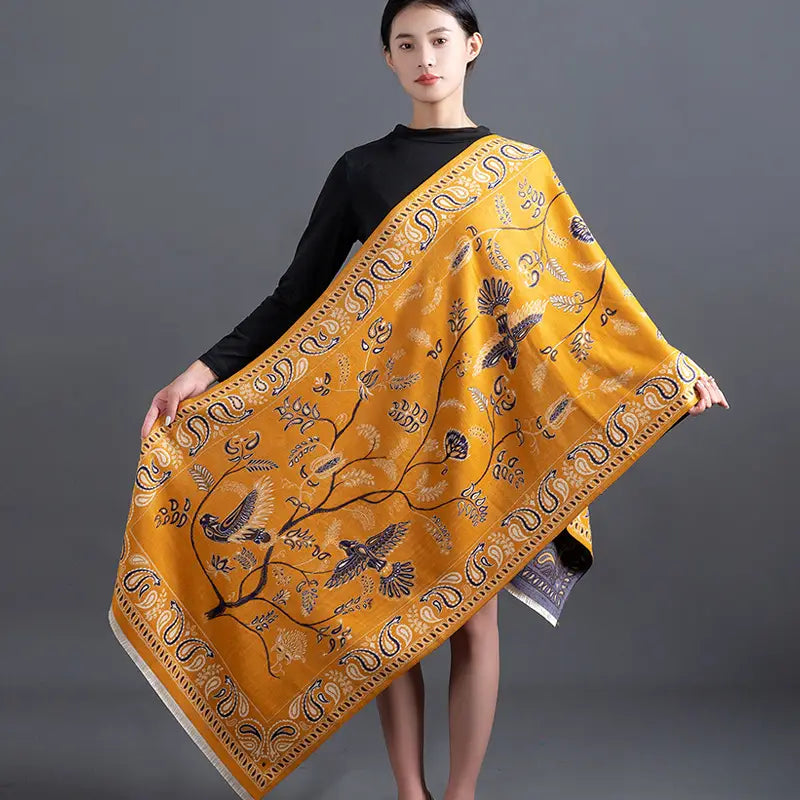 Women's Korean Style Imitation Cashmere Shawl Scarf Autumn Winter Warm Neck Wrap