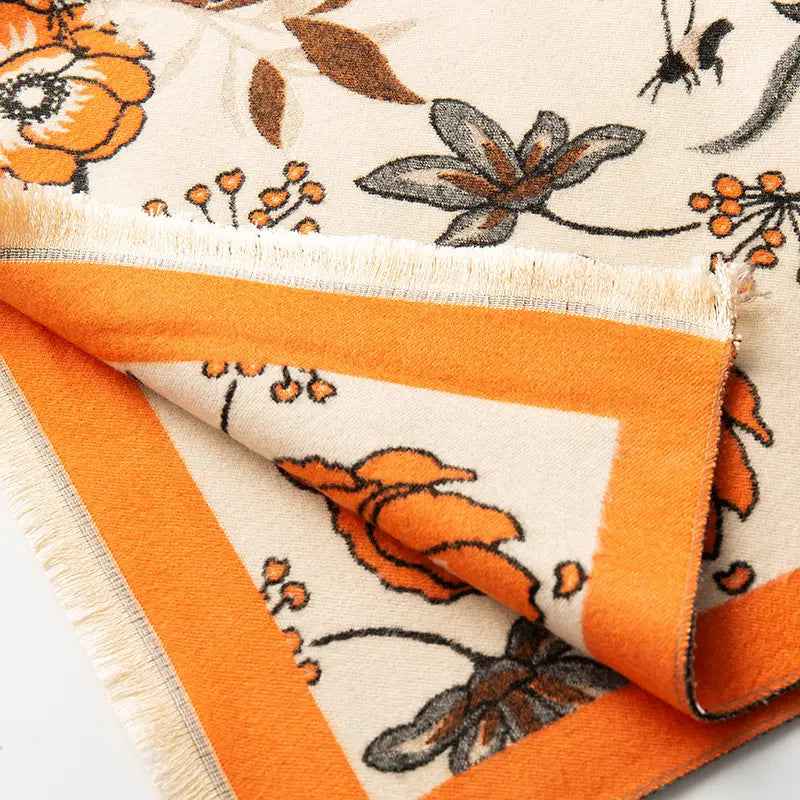 Women's Korean Style Imitation Cashmere Shawl Scarf Autumn Winter Warm Neck Wrap
