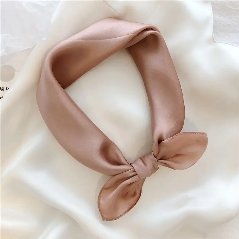 Women Mulberry Silk Scarf Milk White 53cm All Seasons