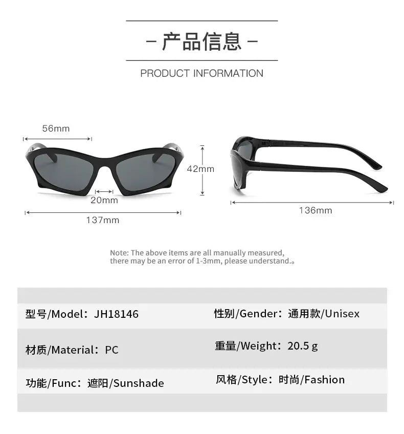 Silver Frame UV Protection Sunglasses for Men Women