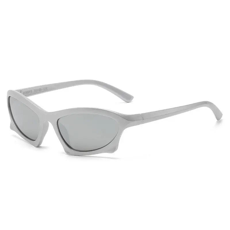 Silver Frame UV Protection Sunglasses for Men Women