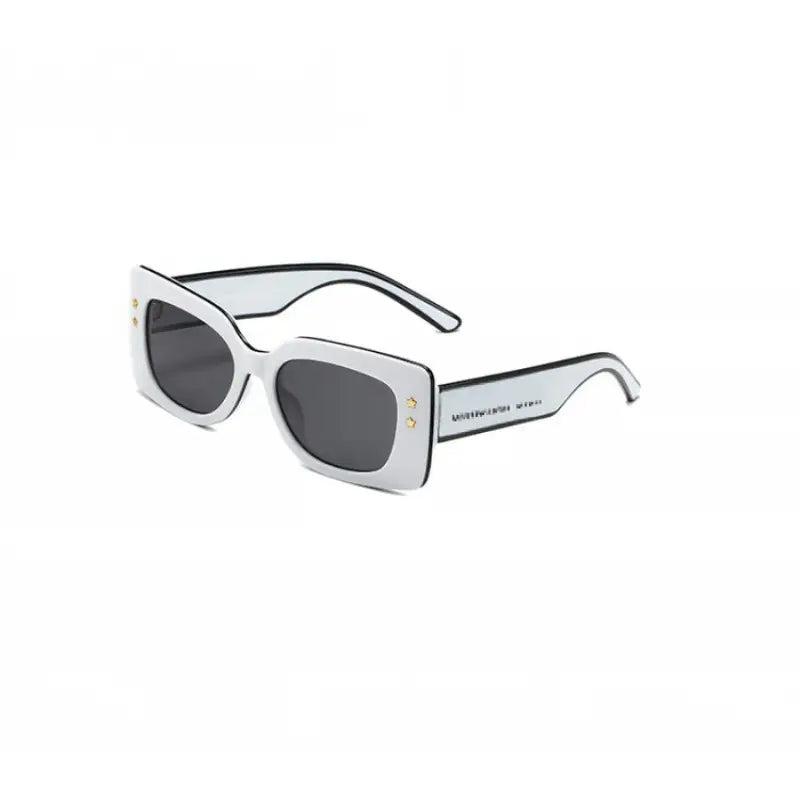 Trendy Square Frame Sunglasses with Gold Star Detail