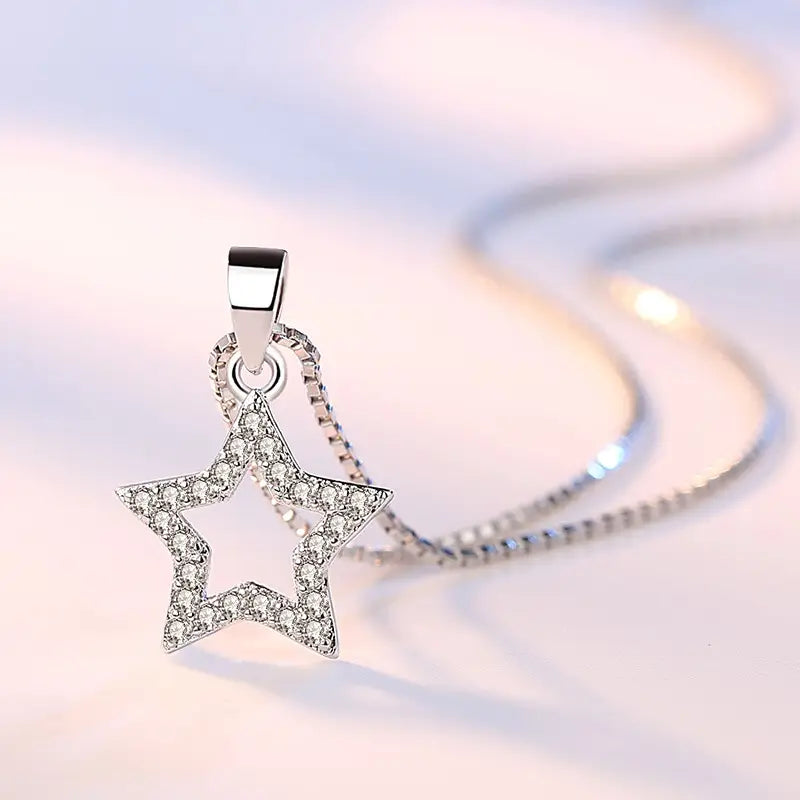 Silver Plated Geometric Pendant Necklaces for Women
