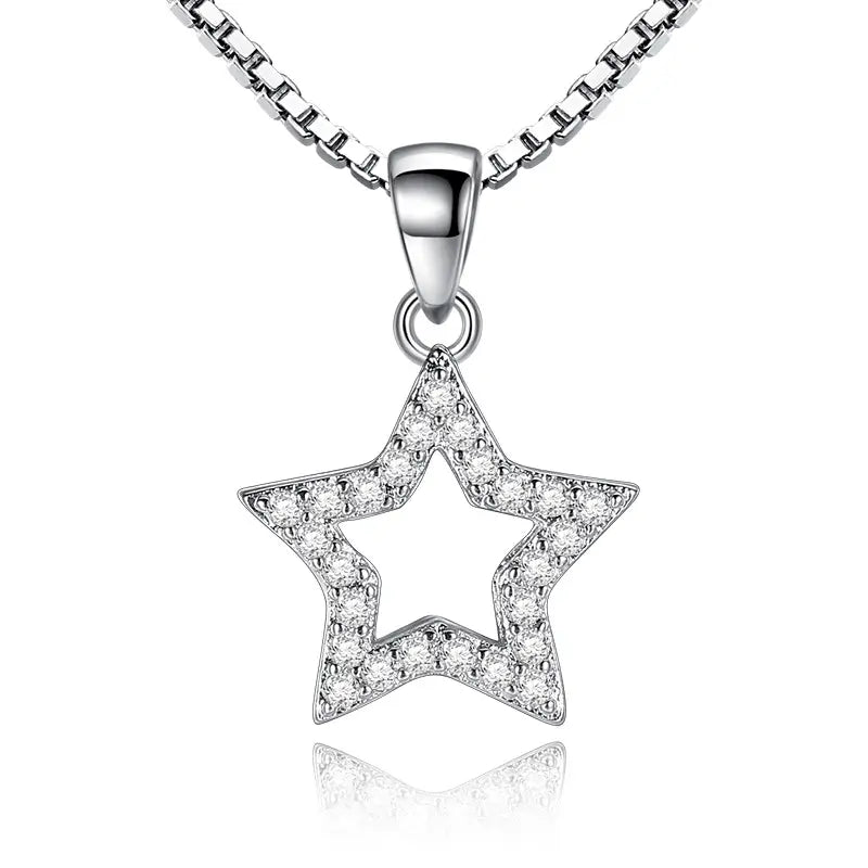 Silver Plated Geometric Pendant Necklaces for Women