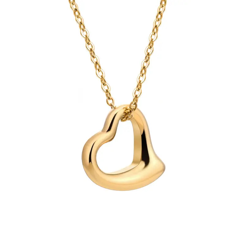 Stainless Steel Heart Necklace for Women Daily Wear Fashion Jewelry