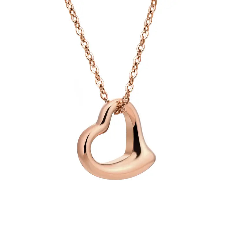 Stainless Steel Heart Necklace for Women Daily Wear Fashion Jewelry