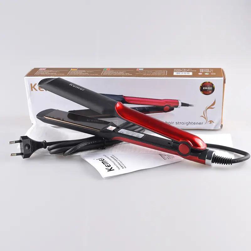 Kemei Hair Styling Brush Red Black Aluminum