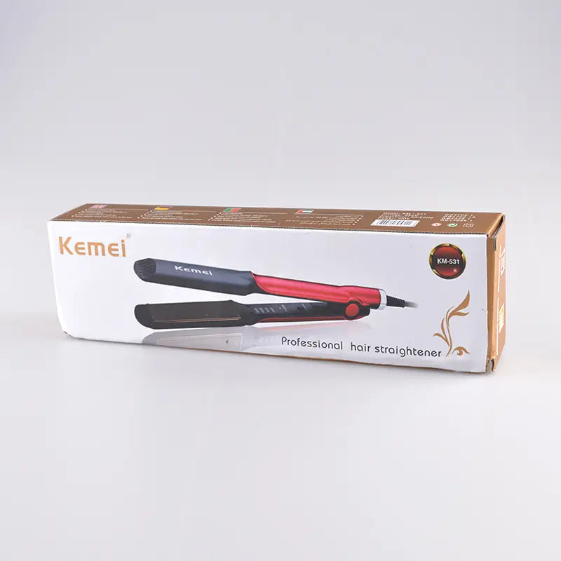 Kemei Hair Styling Brush Red Black Aluminum