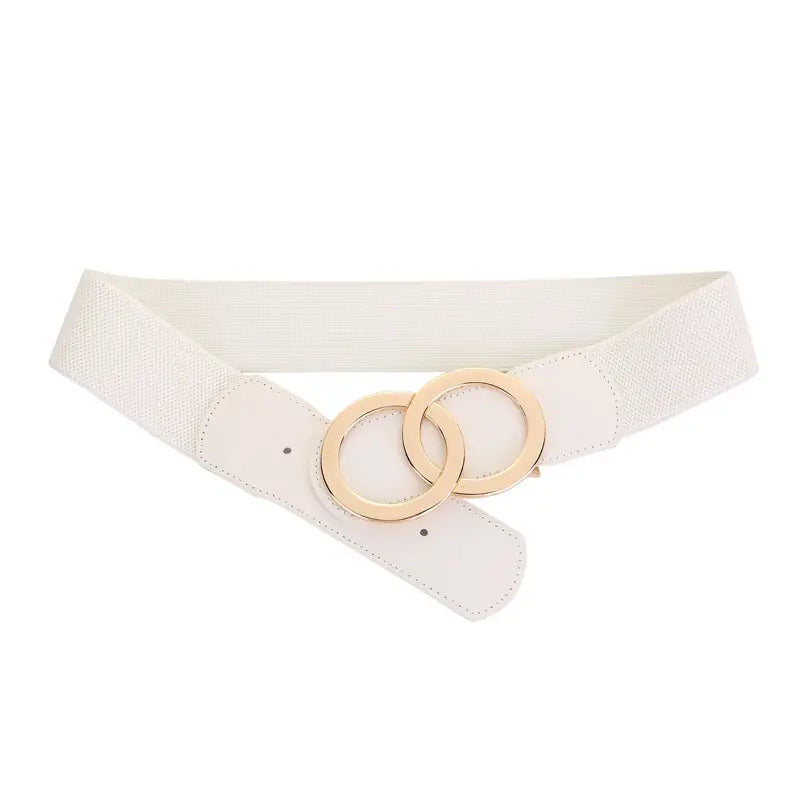 Women Elastic Leather Belt Red Black Autumn Winter Fashion Waist Belt