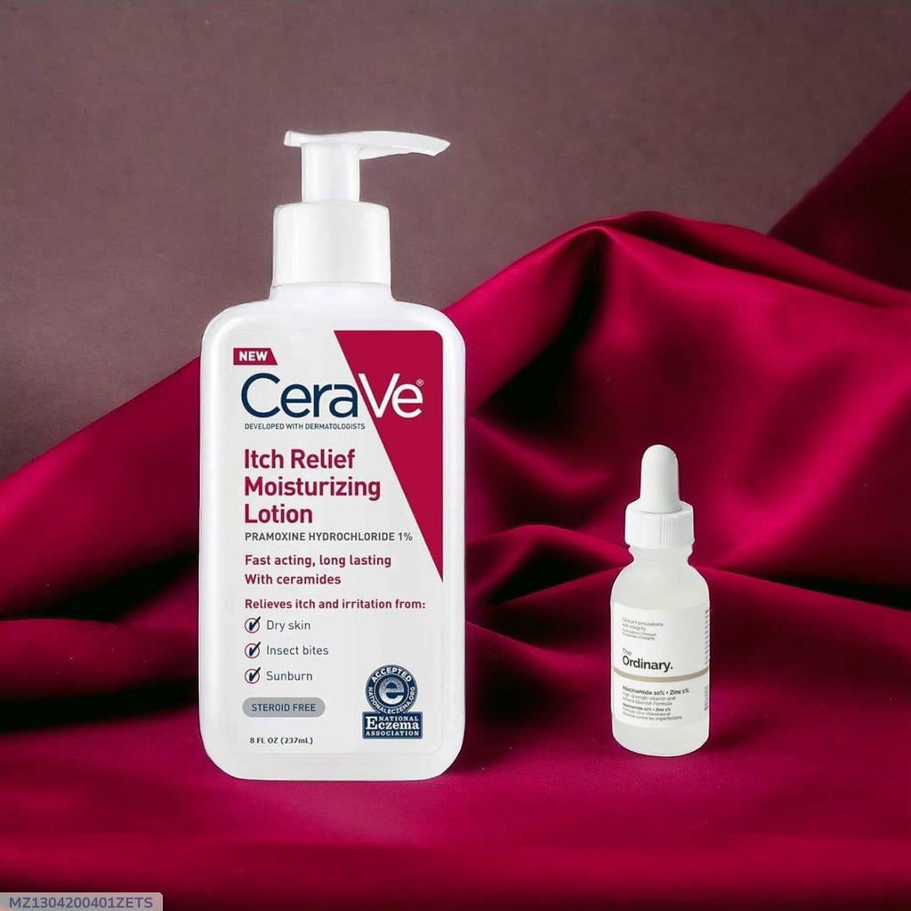 CeraVe Itch Relief Lotion + Skincare Set for Dry Skin