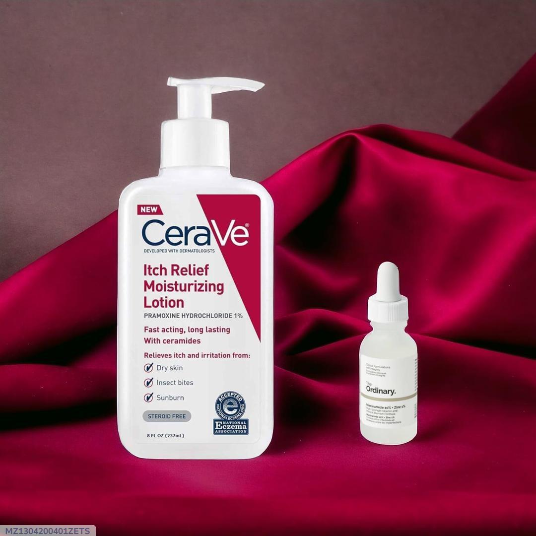 CeraVe Itch Relief Lotion + Skincare Set for Dry Skin
