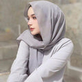 Grey Chiffon Hijab for Women Daily Wear Office Casual