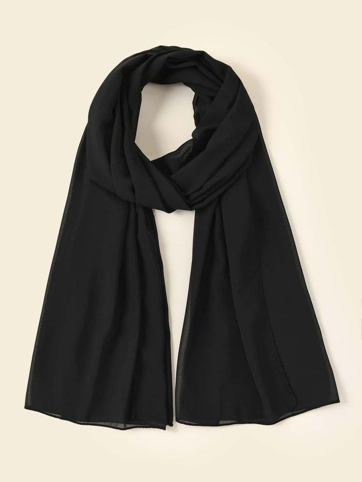 Grey Chiffon Hijab for Women Daily Wear Office Casual