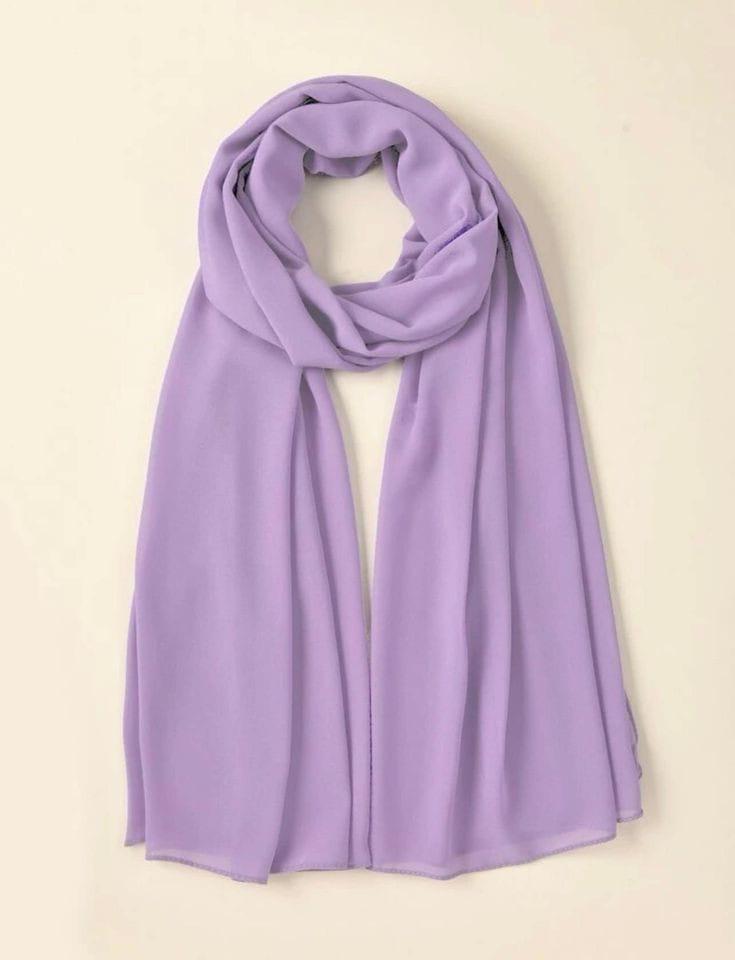 Grey Chiffon Hijab for Women Daily Wear Office Casual