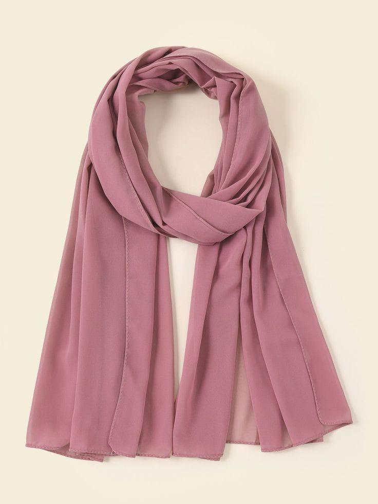 Grey Chiffon Hijab for Women Daily Wear Office Casual
