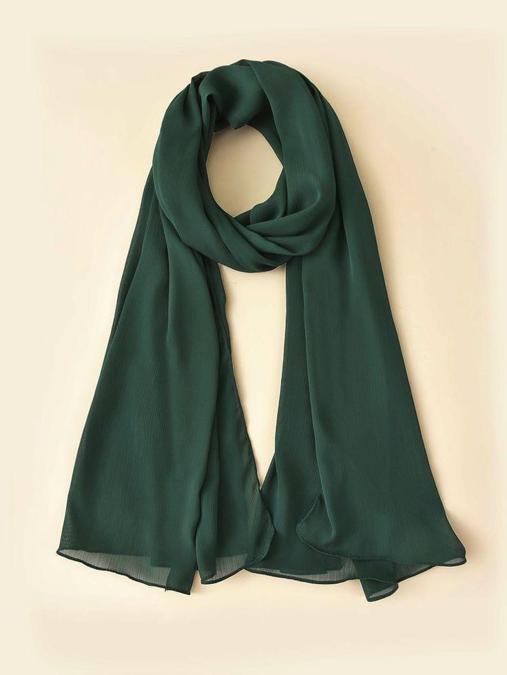 Grey Chiffon Hijab for Women Daily Wear Office Casual
