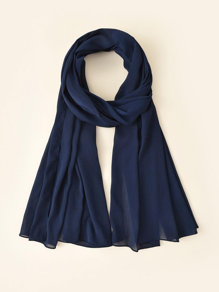 Grey Chiffon Hijab for Women Daily Wear Office Casual