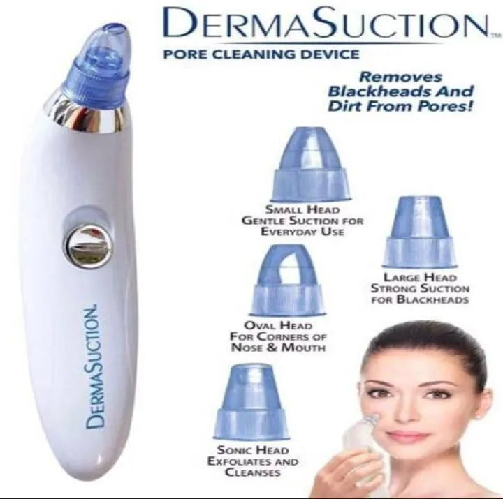 Derma Suction Facial Cleanser with 4 Tips