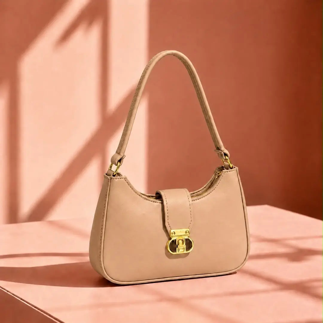 Women's Leather Plain Shoulder Bag
