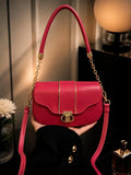 Women's Leather Plain Shoulder Bag