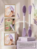 Double Headed Silicone Face Mask Brush Lavender