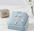 Butterfly Necklace Set Gold Tones Lightweight Alloy for Women