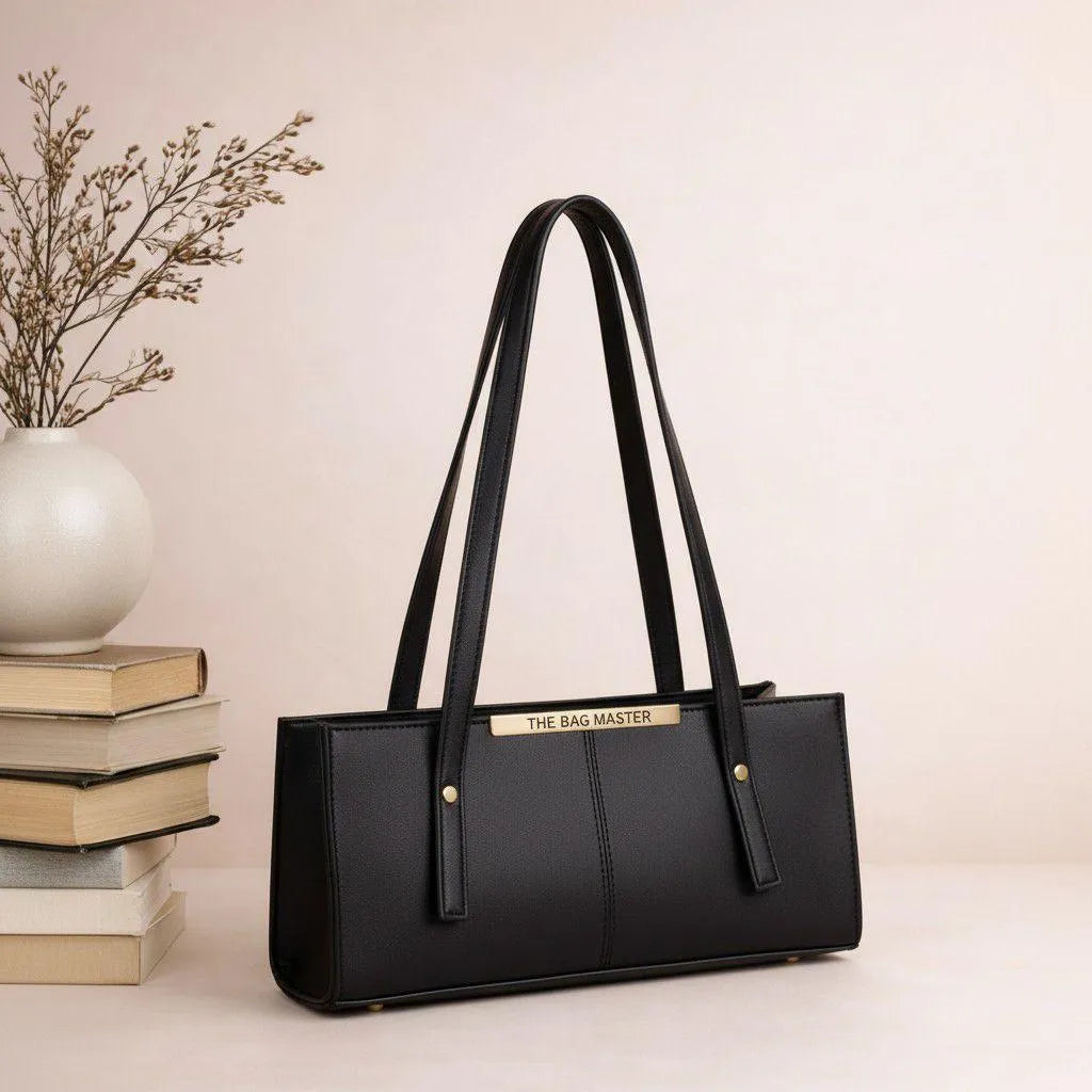 Girl's Brown Leather Top Handle Bag