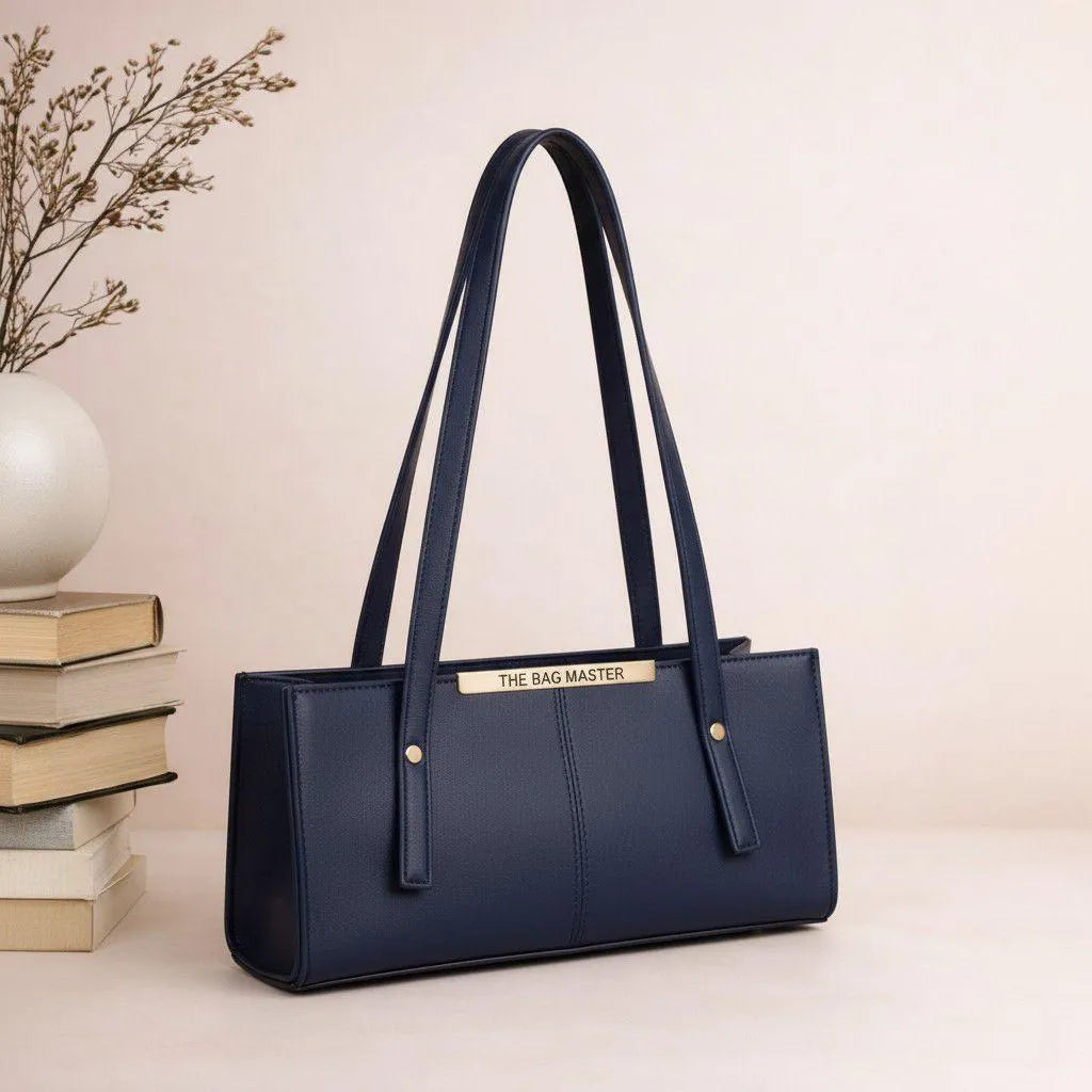 Girl's Brown Leather Top Handle Bag