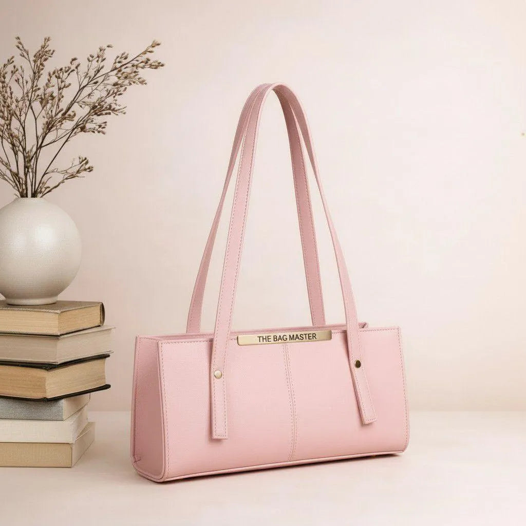 Girl's Brown Leather Top Handle Bag