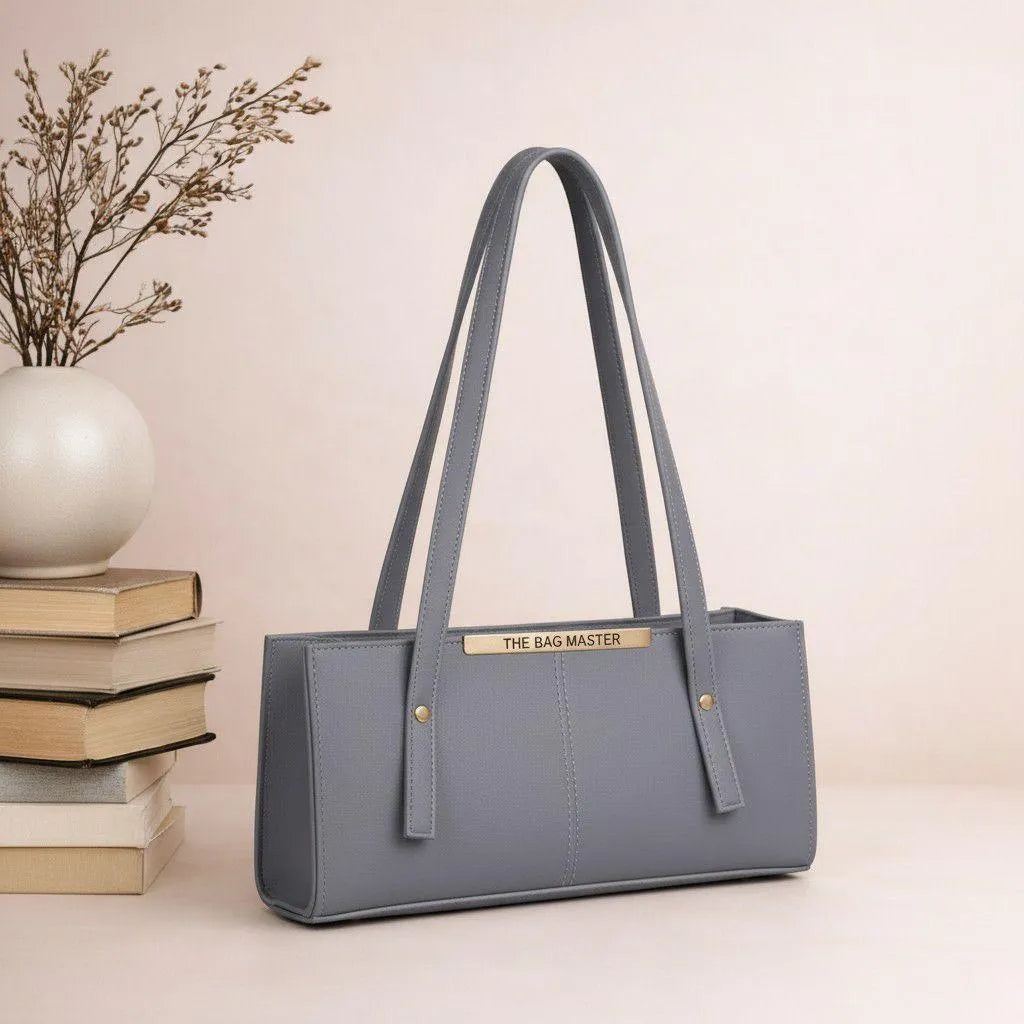 Girl's Brown Leather Top Handle Bag