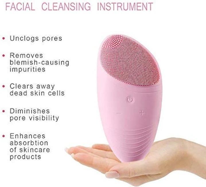 Rechargeable Pink Facial Cleanser for Clear Skin