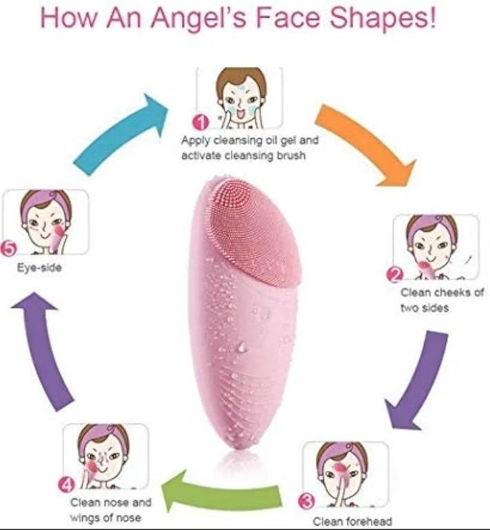 Rechargeable Pink Facial Cleanser for Clear Skin