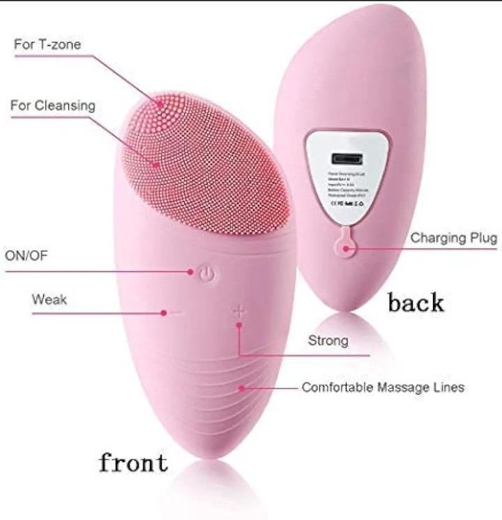 Rechargeable Pink Facial Cleanser for Clear Skin
