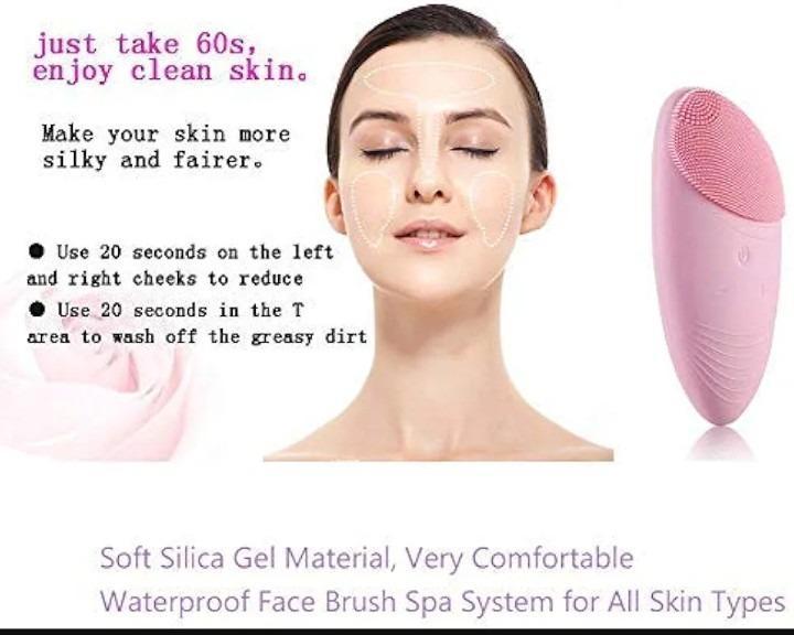 Pink Silicone Facial Cleanser for Pore Care