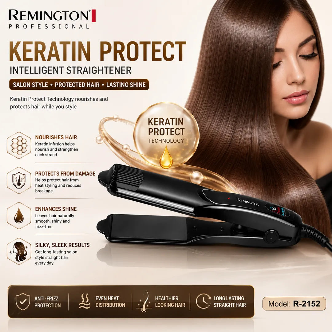 Keratin Protect Hair Straightener Tourmaline Ceramic Plates Model R-2152