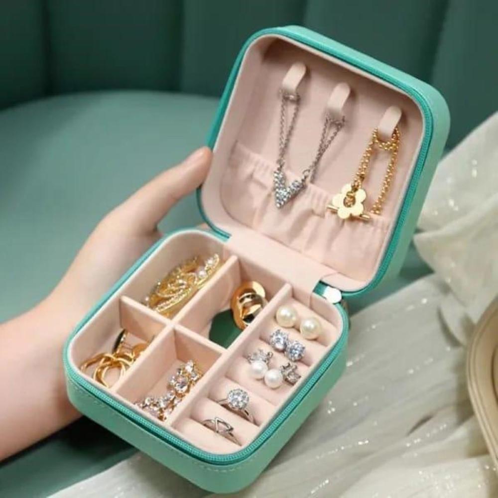 Stylish Pink Jewelry Box for Women Travel Home