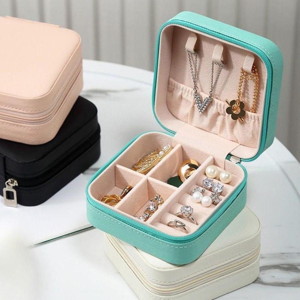 Stylish Pink Jewelry Box for Women Travel Home