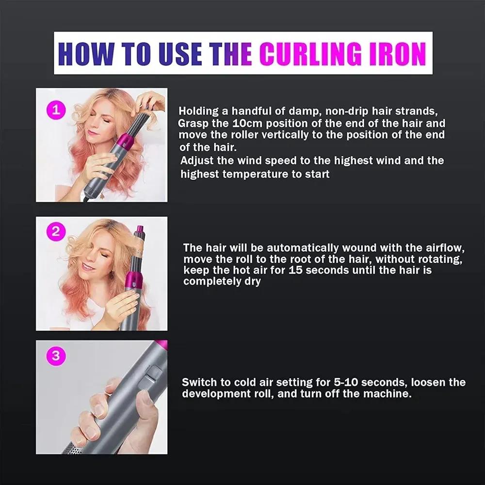 5-in-1 Hair Curler & Straightener for Women