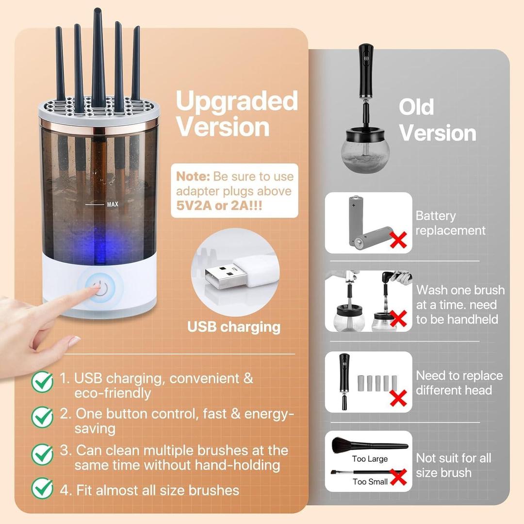 Electric Makeup Brush Cleaner 50ml ABS UV Sterilizer