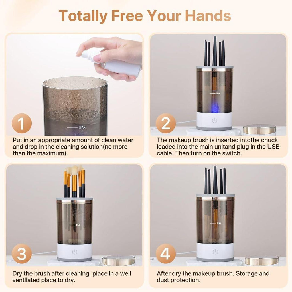 Electric Makeup Brush Cleaner 50ml ABS UV Sterilizer