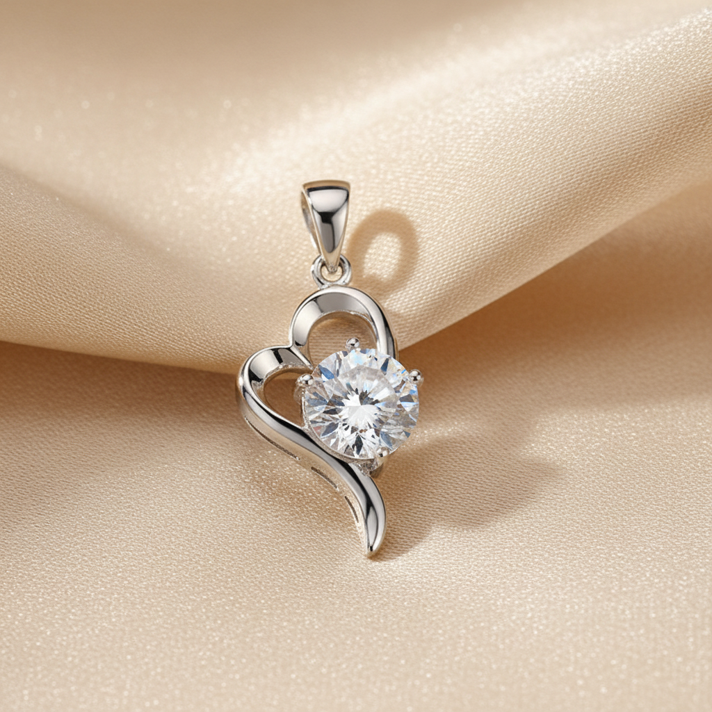 Heart pendant editorial detail