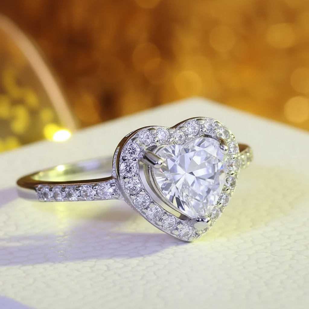 Heart ring detail render