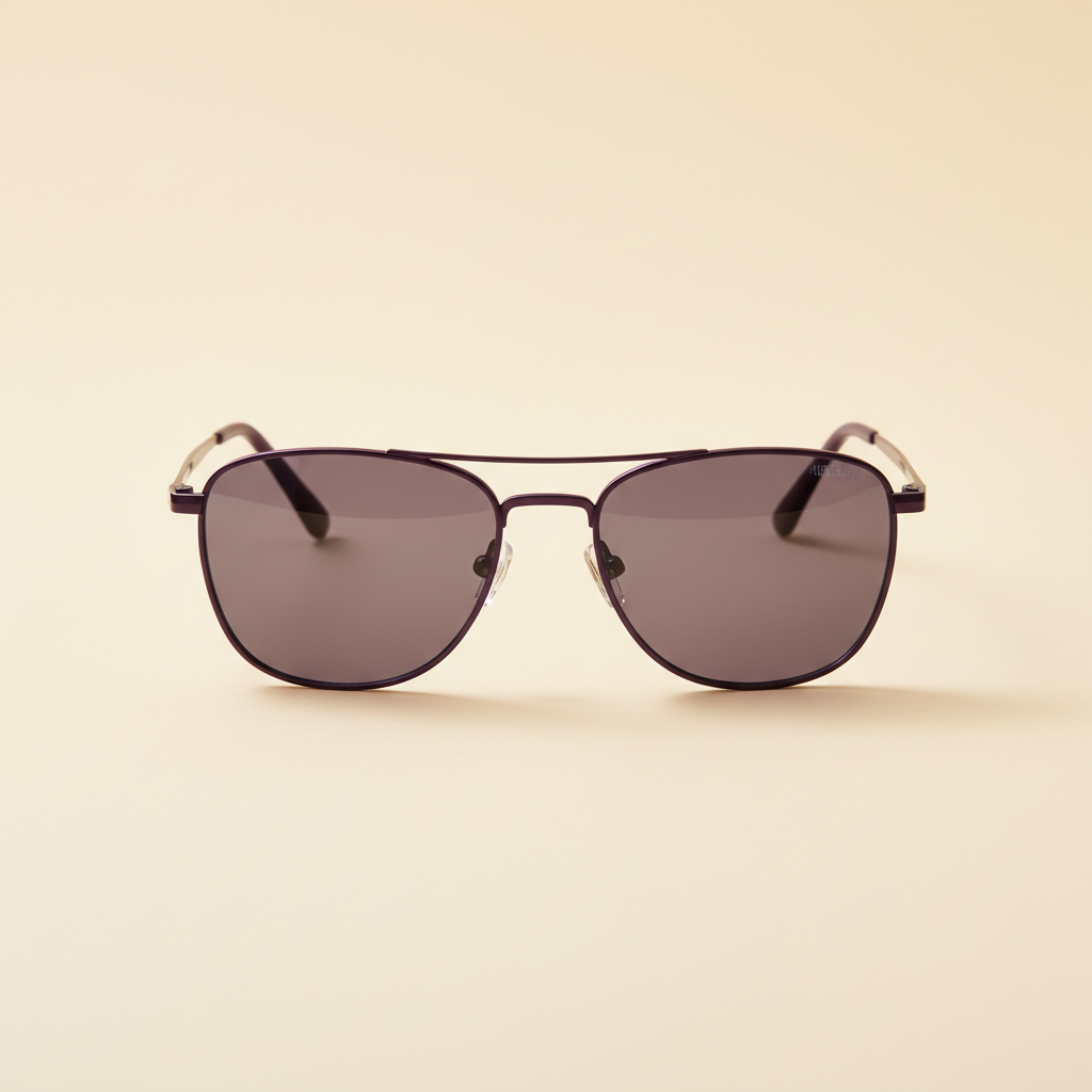 Purple metal-frame sunglasses hero image